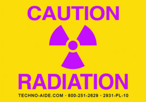"Caution Radiation" X-Ray Room Sign