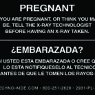 2931-PL-12_-_Bilingual_Pregnancy_X-Ray_Room_Sign_-_Black_SignWhite_Letters__25804.jpg