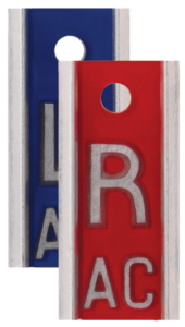 TA-EAP003-625 - Aluminum Right & Left (5/8") Vertical Markers [3 Character Max]