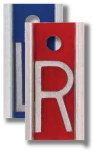 TA-EAP011 - Aluminum Right & Left (1") Vertical Markers [No Characters]