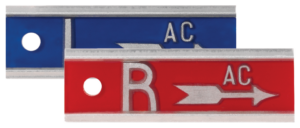 TA-EAP043 - Aluminum Right & Left (1/2") Horizontal Arrow Markers [3 Character Max]