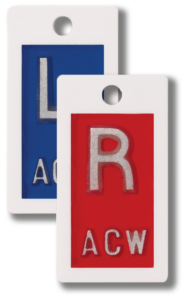 TA-EPP003 - Plastic Right & Left (5/8") Vertical Markers [3 Character Max]