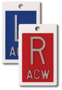 TA-EPP013 - Plastic Right & Left (1") Vertical Markers [3 Character Max]