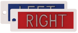 TA-EPP021 - Plastic Right & Left (1/2") Horizontal Markers [No Characters]