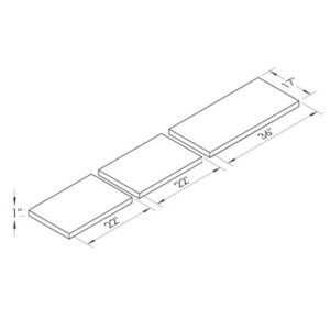 MRI GE Optima 450 – 3 Part Replacement Table Pad – with Anti Skid