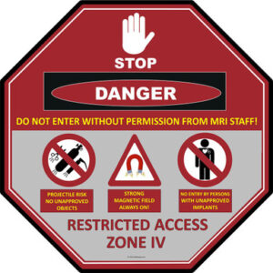 MRI Entering The MRI System Room Floor Plaque