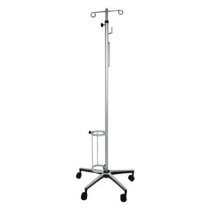 MRI Non-Ferromagnetic Single Oxygen Tank Holder with 2 Hook IV Pole