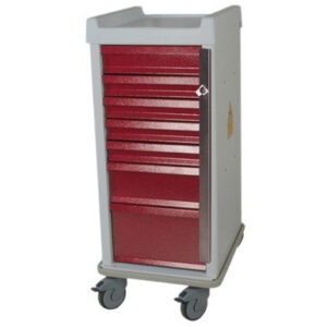 MRI Non-Magnetic Narrow Emergency Breakaway Lock Cart