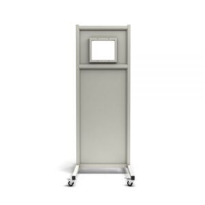 Opaque Mobile Lead Barrier, leaded window size 10"H x 12"W, overall size 45"W x 72"H, 2.0mm Pb Eq