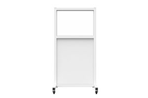 Mobile Leaded Barrier, Leaded Window, Size 24"H x 36"W, Oversall Size 39.5"W x 75"H