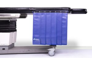 Radiation Quick Mount Pleated Table Shield