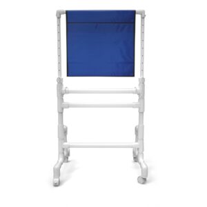 PVC Heavy Duty Mobile Shield. Barrier with 36”-58” adjustable height. Lead Shield Size 24”L x 24”W .50mm Pb Eq