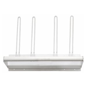 Wall Mounted Steel Apron Rack, Towel Bar Style, with Four Glove Holders