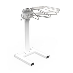Mobile Multiple Apron Hanger with 10 Swing Arms Low Profile Wheels