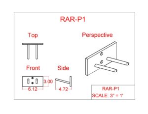 Wall Mounted Lead Apron Peg Rack 1 Apron