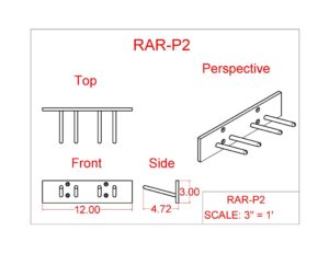 Wall Mounted Lead Apron Peg Rack 2 Aprons